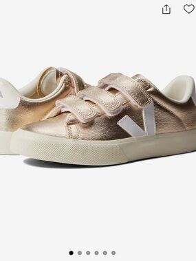 Veja Recife Logo Velcro Sneaker - Gold